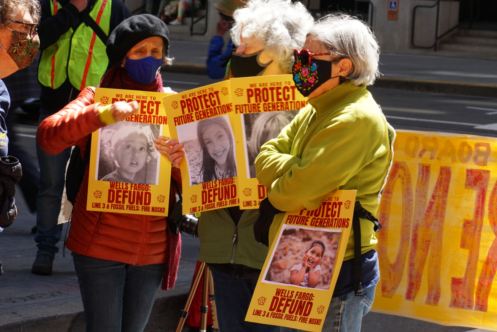 Wells Fargo: Defund Line 3 Mural Action:April 9th, 2021