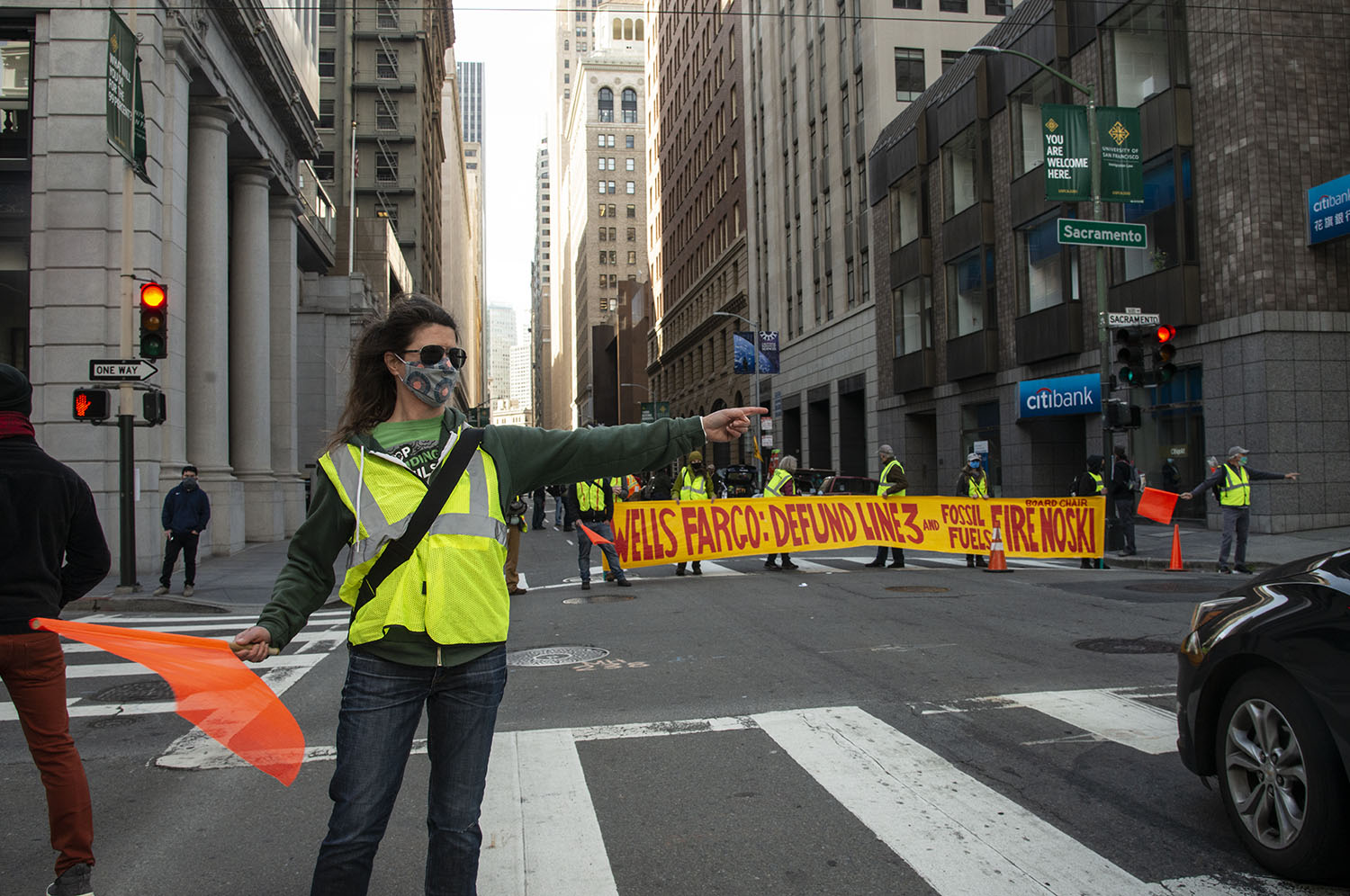 Wells Fargo: Defund Line 3 Mural Action:April 9th, 2021