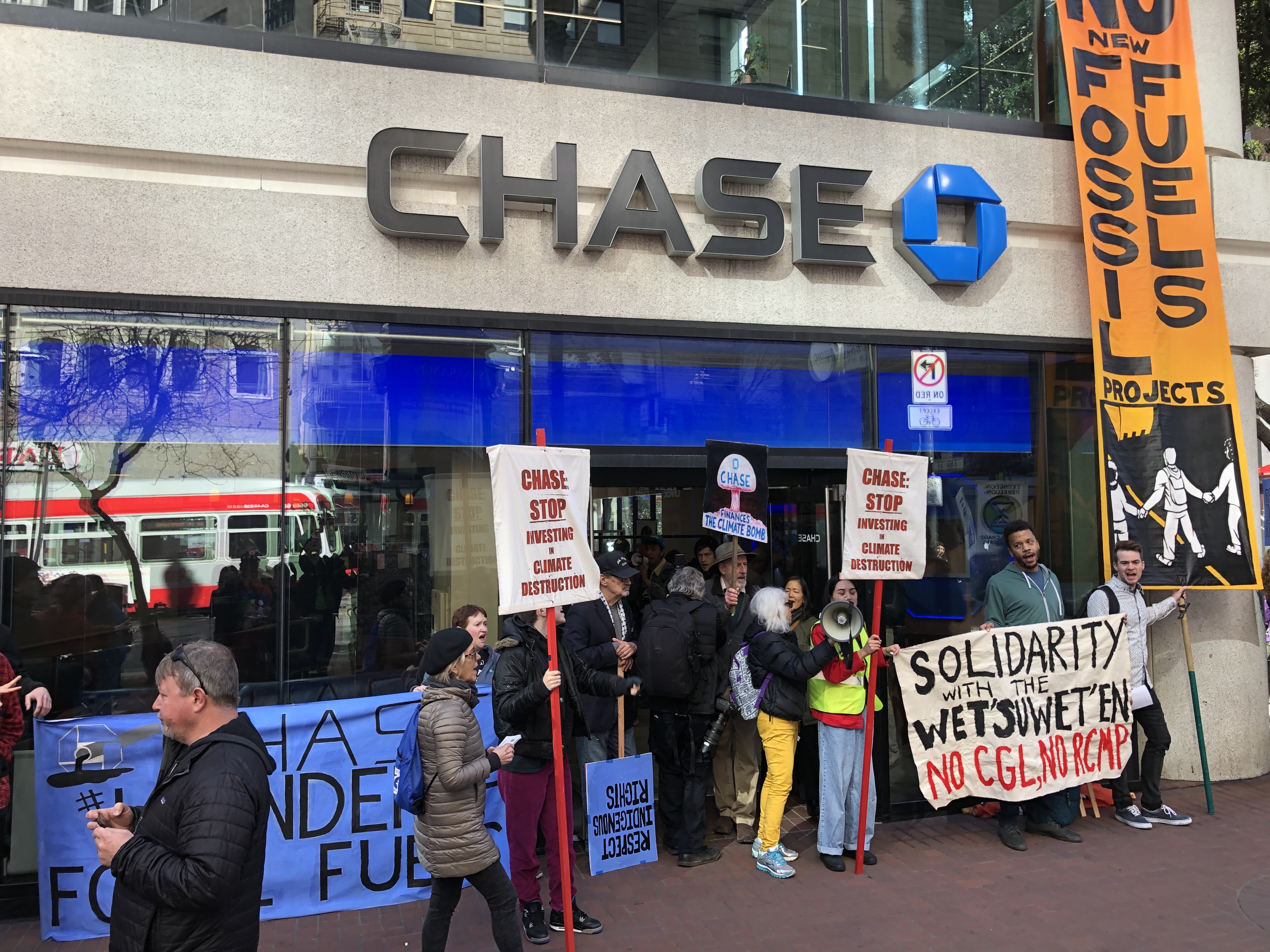 STOP THE MONEY PIPELINE @CHASE @ Oscar Grant Plaza - Downtown Oakland